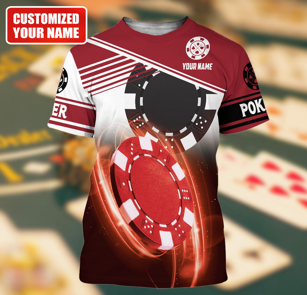 Personalized Name Poker Q14 All Over Printed Unisex Shirt