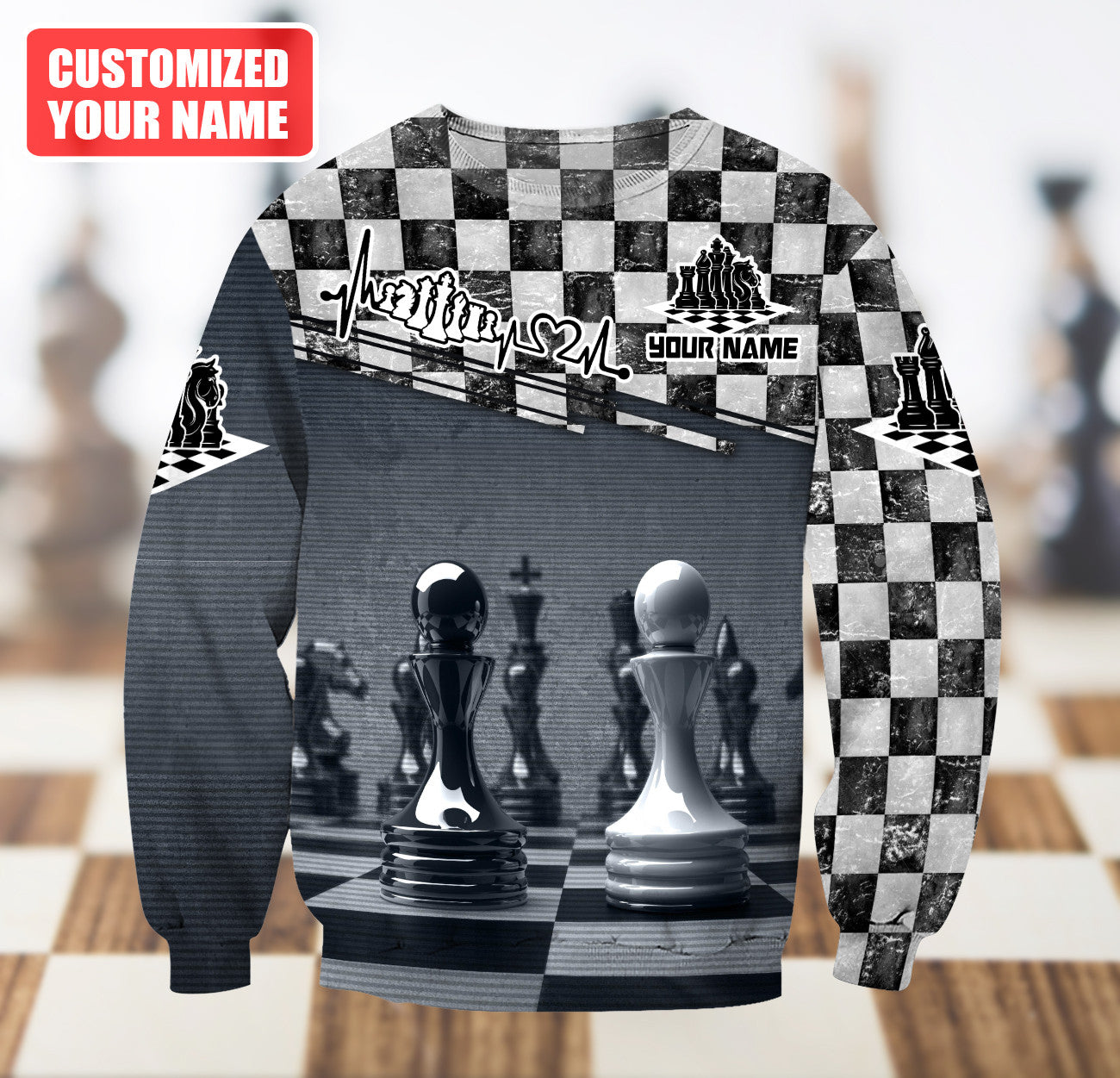Personalized Name Chess Q7 All Over Printed Unisex Shirt