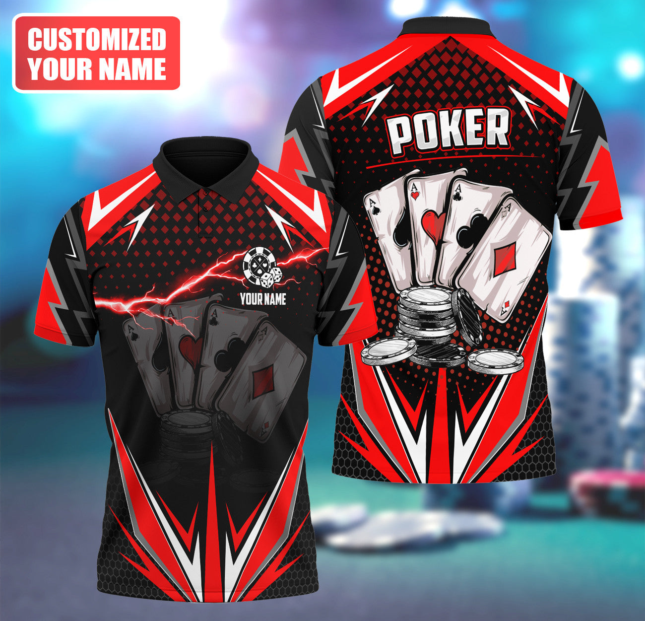Personalized Name Poker Q23 All Over Printed Unisex Shirt