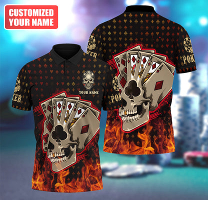 Personalized Name Poker Q25 All Over Printed Unisex Shirt