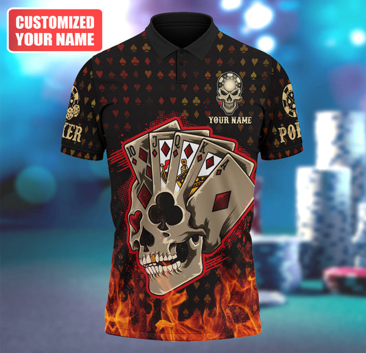 Personalized Name Poker Q25 All Over Printed Unisex Shirt