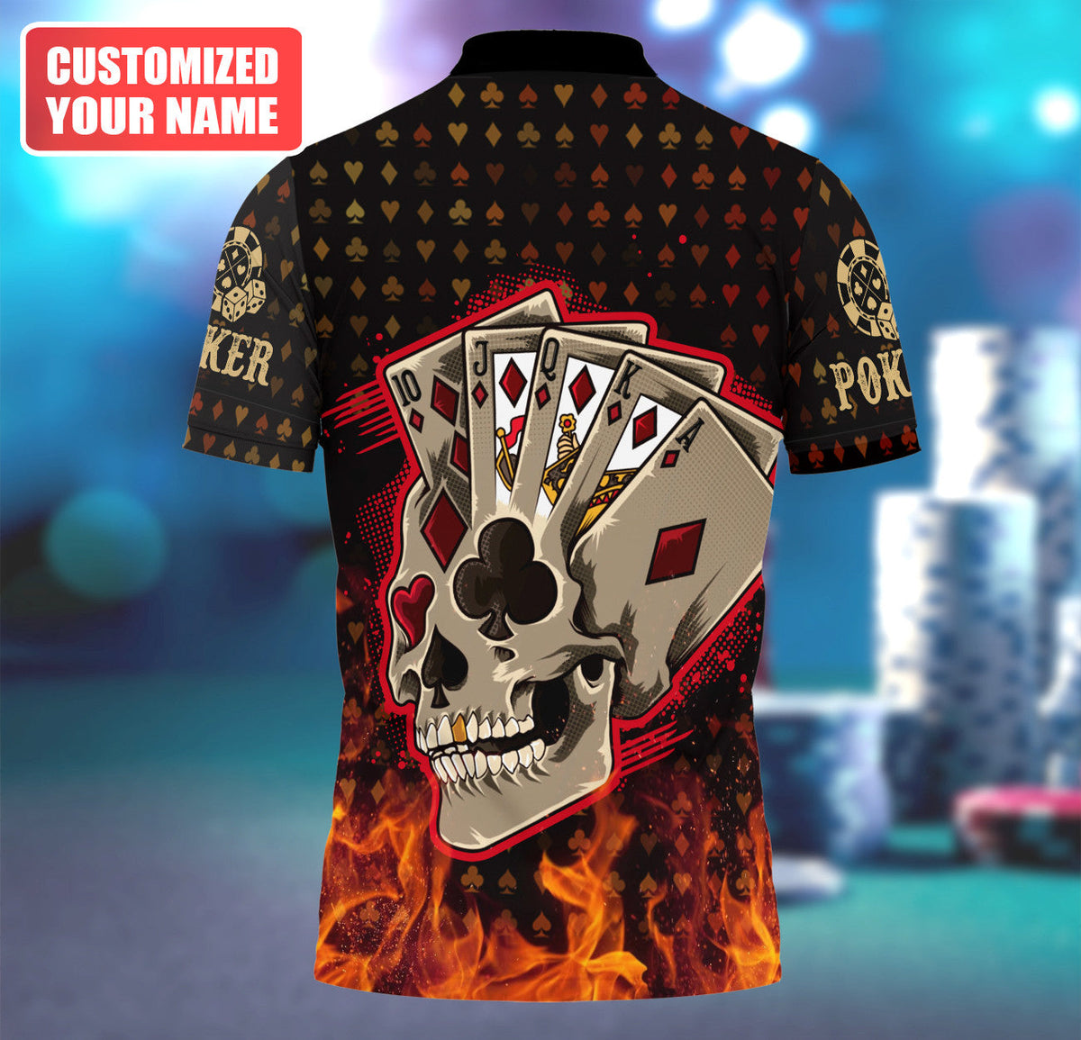 Personalized Name Poker Q25 All Over Printed Unisex Shirt