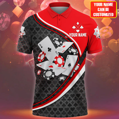 Personalized Name Poker Q35 All Over Printed Unisex Shirt