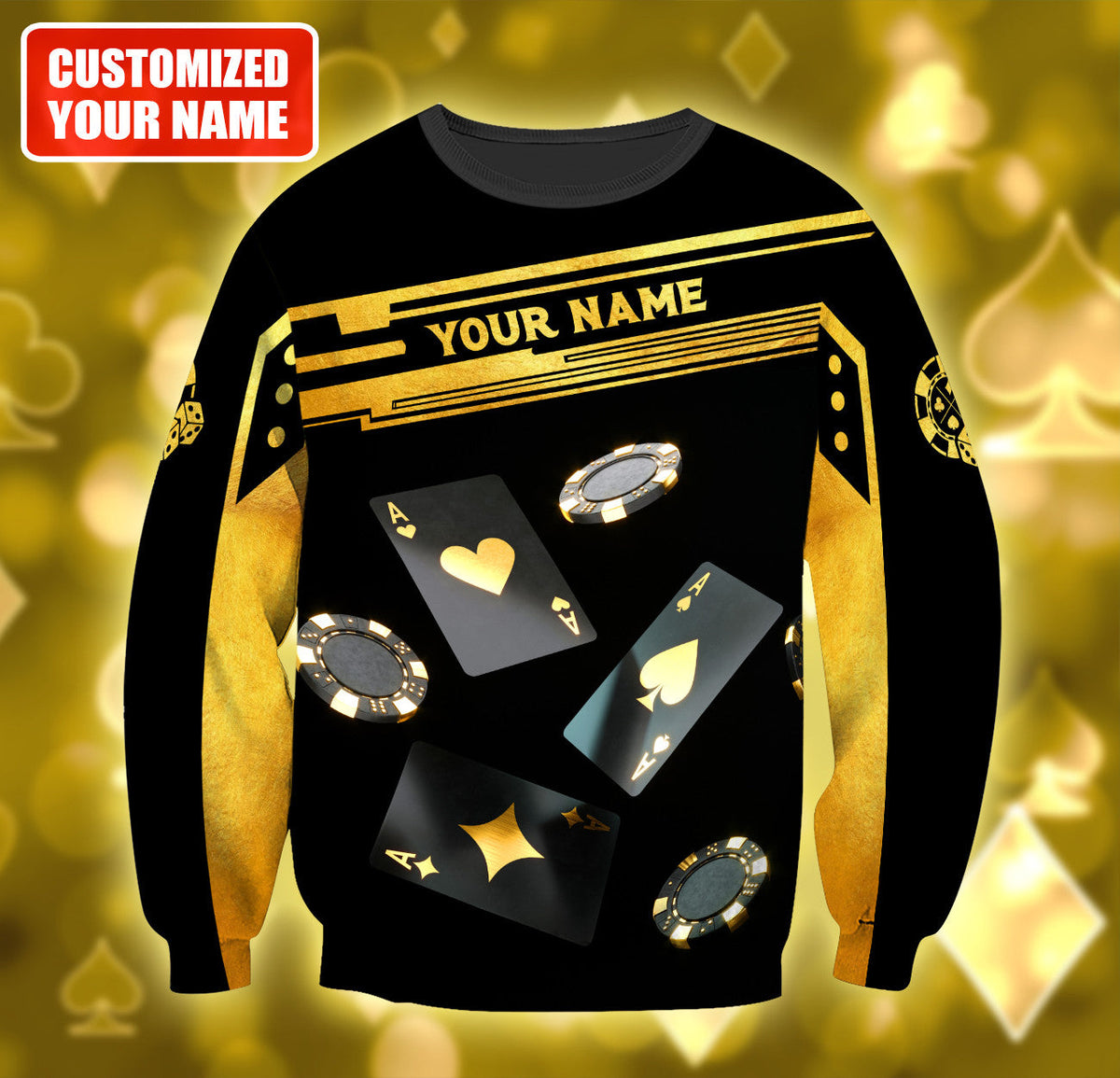 Personalized Name Poker Q21 All Over Printed Unisex Shirt