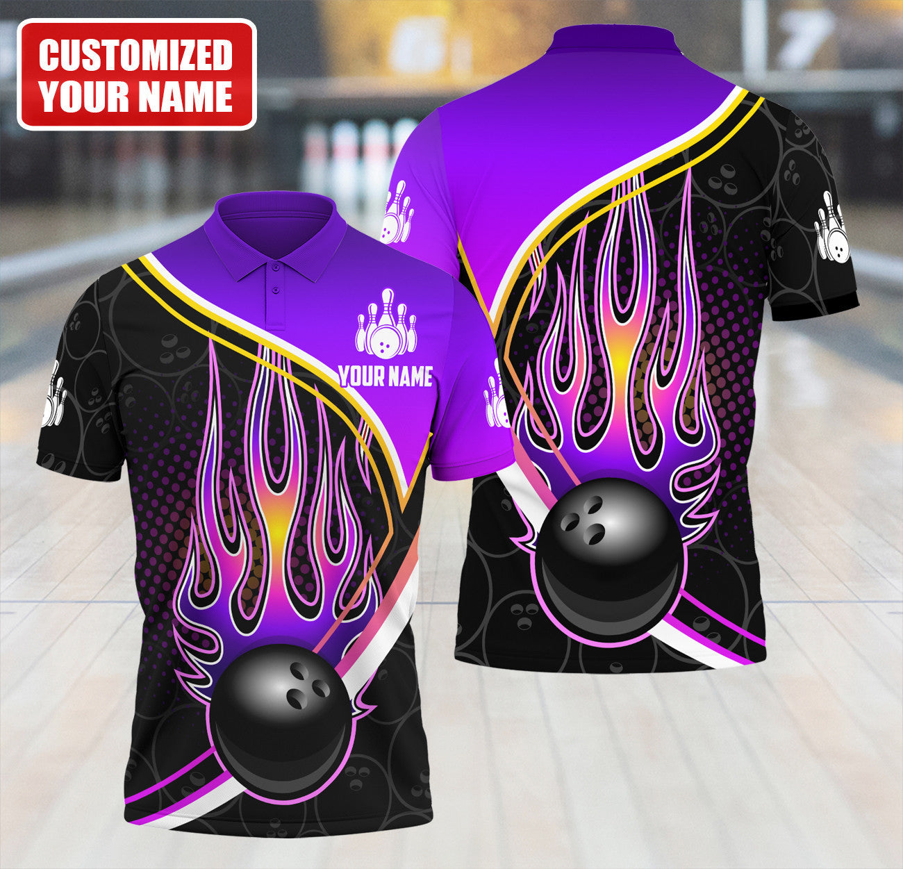 Personalized Name Bowling Q38 All Over Printed Unisex Shirt