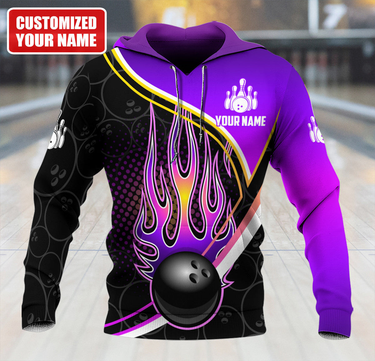 Personalized Name Bowling Q38 All Over Printed Unisex Shirt