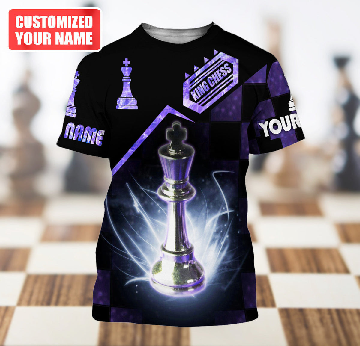 Personalized Name King Chess Q7 All Over Printed Unisex Shirt