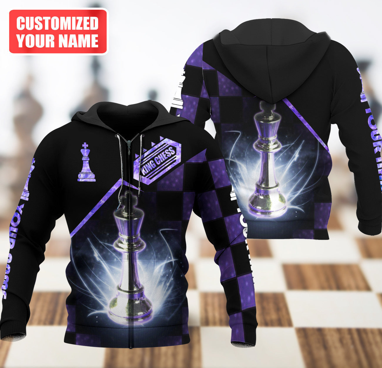 Personalized Name King Chess Q7 All Over Printed Unisex Shirt