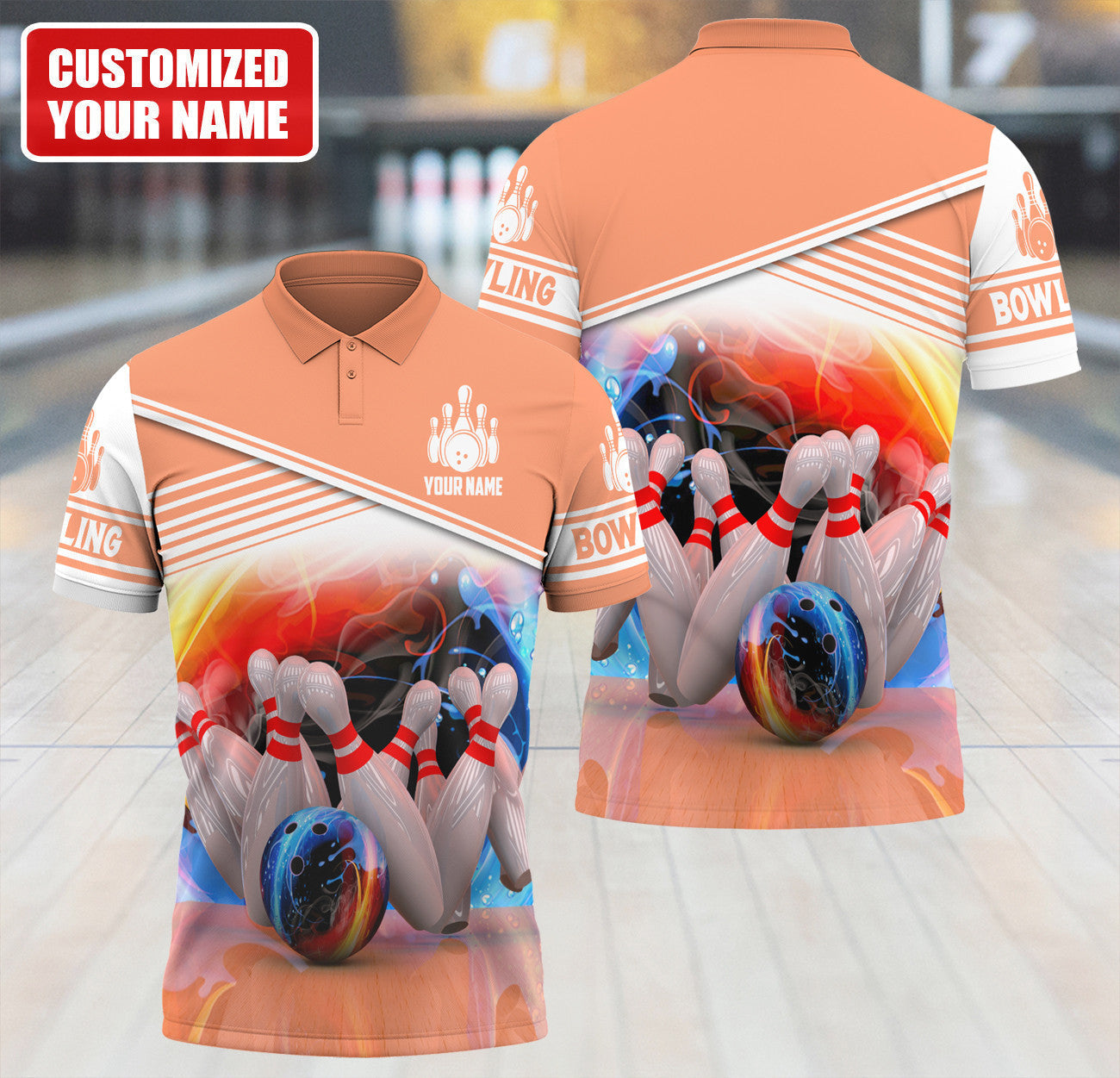 Personalized Name Bowling Q72 All Over Printed Unisex Shirt Q300501