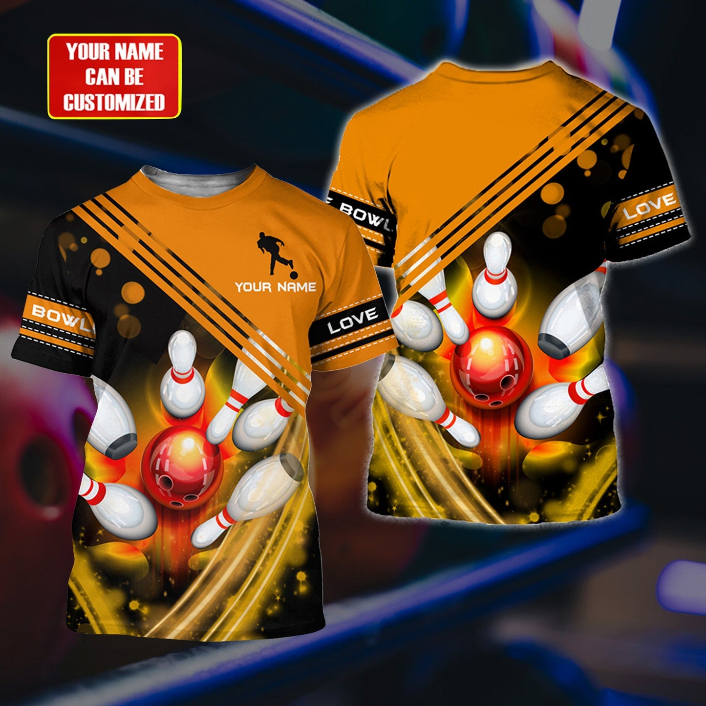 Personalized Name Bowling Q74 All Over Printed Unisex Shirt Q090804