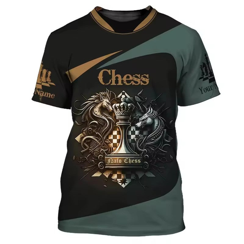 Personalized Chess 3D Full Printing Set , Chess Shirt , Set , Zipper Polo, Hoodie , Short , Polo , hawaii V8