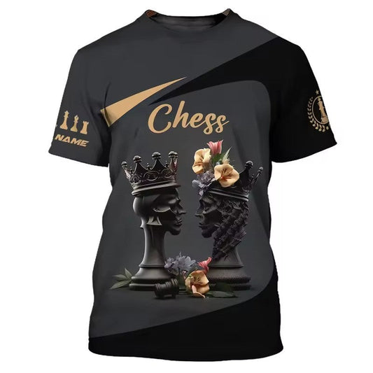 Personalized Chess 3D Full Printing Set , Chess Shirt , Set , Zipper Polo, Hoodie , Short , Polo , hawaii V12