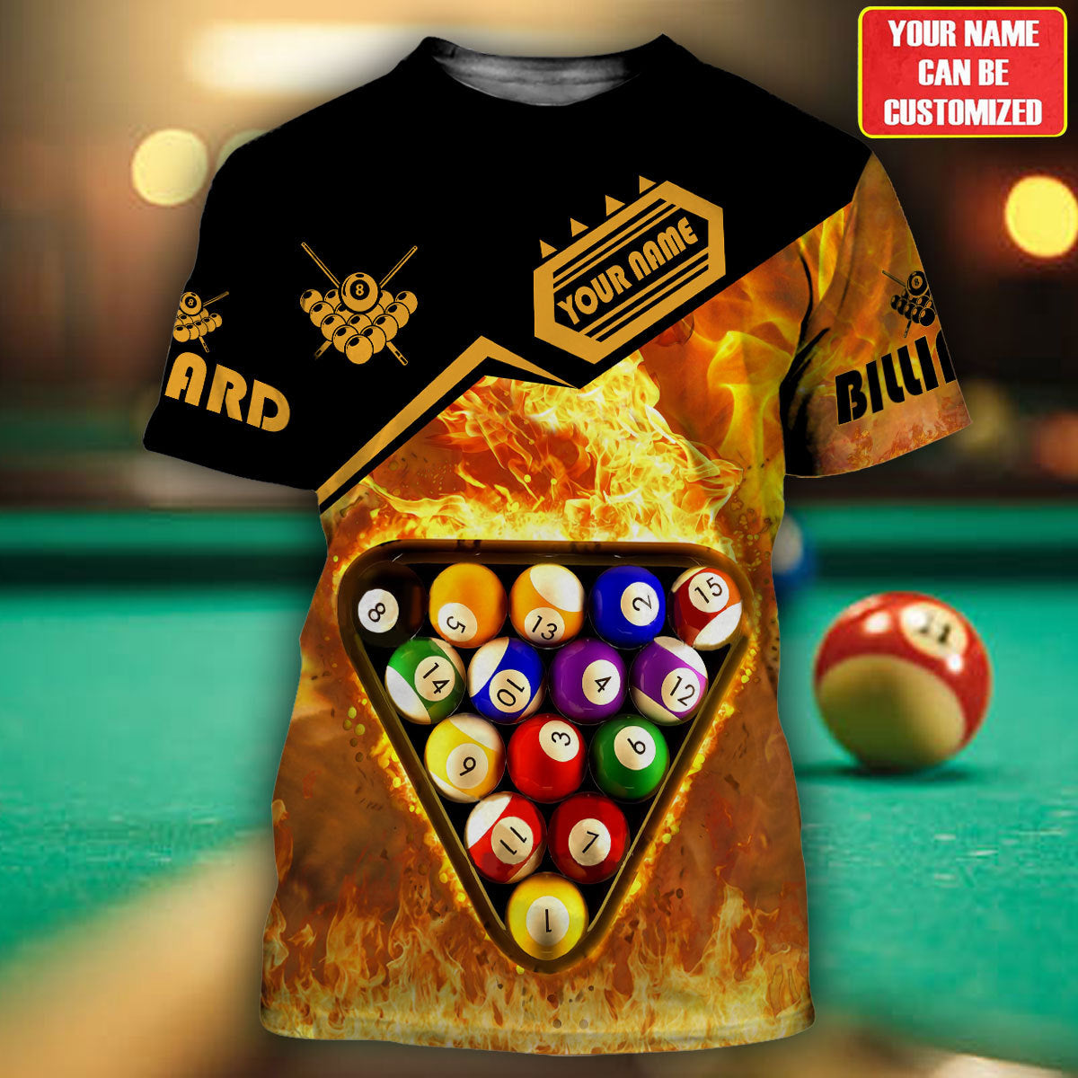 Personalized Name Billiard AK5 All Over Printed Unisex Shirt