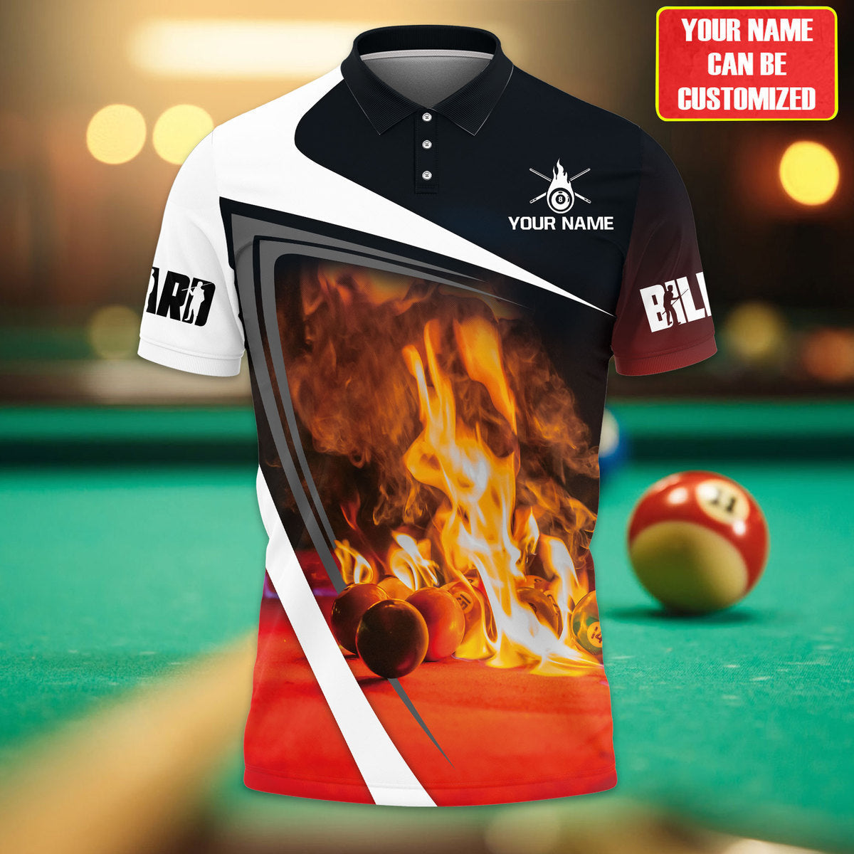 Personalized Name Billiard AK4 All Over Printed Unisex Shirt