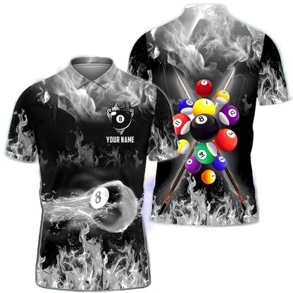 Personalized Billiards Fire Silver Version All Over Printed Unisex Shirt QB130608