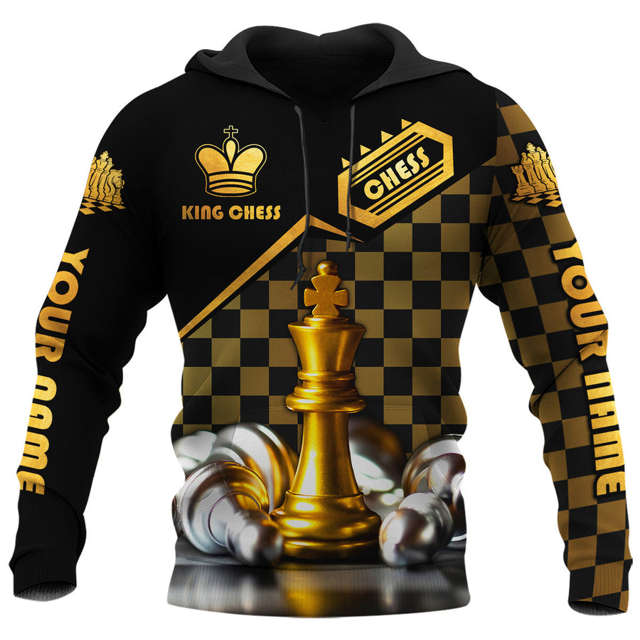Personalized Name King Chess Golden All Over Printed Unisex Shirt Q281107