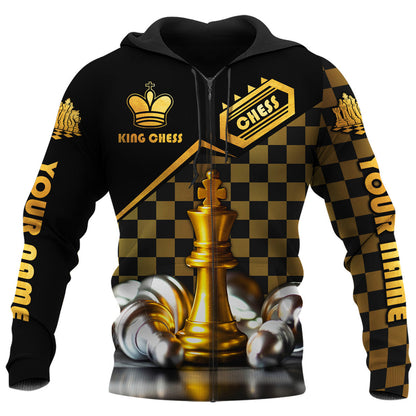 Personalized Name King Chess Golden All Over Printed Unisex Shirt Q281107