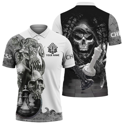 Personalized Name Skull Chess All Over Printed Unisex Shirt Q140601