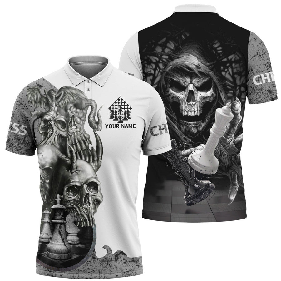Personalized Name Skull Chess All Over Printed Unisex Shirt Q140601