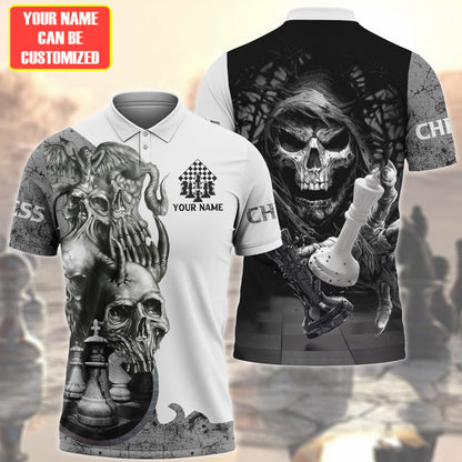 Personalized Name Skull Chess All Over Printed Unisex Shirt Q140601