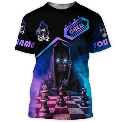 Personalized Name Chess Reaper All Over Printed Unisex Shirt Q240203