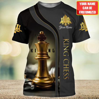 Personalized Name King Chess Q8 All Over Printed Unisex Shirt Q220508