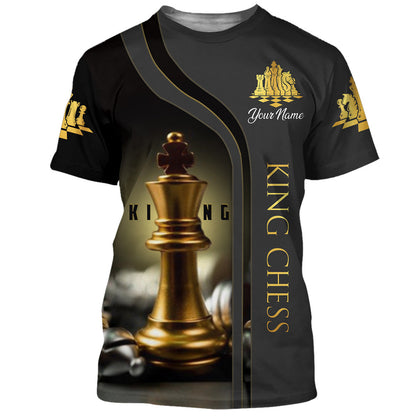 Personalized Name King Chess Q8 All Over Printed Unisex Shirt Q220508
